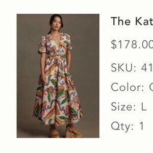 Anthropologie Katerina Button Dress (L)